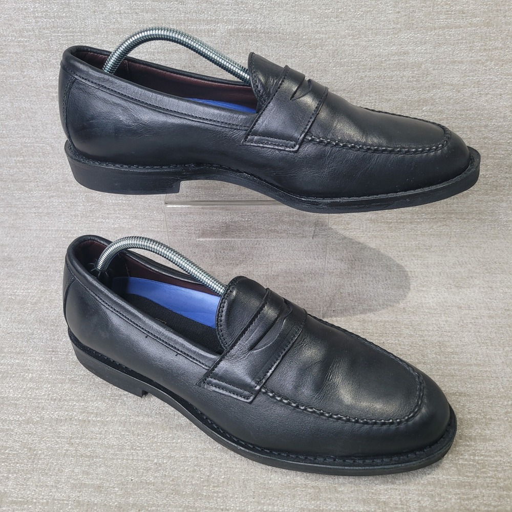 Allen Edmonds Road Warriors Black Leather Penny Loafers Dress Shoes Mens 10.5 D